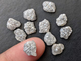 7-8mm Flat Grey Raw Diamond Perfect for Bezel and Prong Setting (2Pcs To 10Pcs)