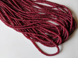3.5mm Ruby Red Corundum Plain Beads, Red Corundum Plain Rondelle Beads, Red