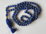 6.5mm Lapis Lazuli Gemstone Prayer Beads, 108 Mala Beads, Yoga Beads, Meditation