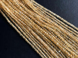 4-4.5mm Citrine Faceted Rondelles, Natural Citrine Beads, Citrine Faceted Beads