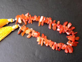 8-20 mm Carnelian Rough Beads, Natural Loose Raw Carnelian Gemstone, 8 Inch