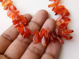 8-20 mm Carnelian Rough Beads, Natural Loose Raw Carnelian Gemstone, 8 Inch