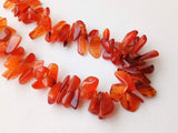 8-20 mm Carnelian Rough Beads, Natural Loose Raw Carnelian Gemstone, 8 Inch