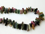 7-11 mm Multi Tourmaline Rough Beads, 8 Inch Natural Loose Raw Multi Tourmaline