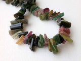 7-11 mm Multi Tourmaline Rough Beads, 8 Inch Natural Loose Raw Multi Tourmaline