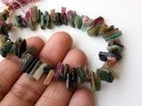 7-11 mm Multi Tourmaline Rough Beads, 8 Inch Natural Loose Raw Multi Tourmaline