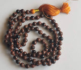 6.5mm Mahogany Jasper Gemstone Prayer Bead, 108 Mala Bead, Yoga Bead, Meditation