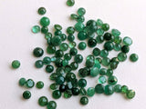 3-5mm Emerald Round Cut Stones, Natural Loose Emerald Faceted Round Gemstone