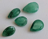 7.3x9.5mm-9x12.5mm Emerald Pear Shape Cut Stones, Emerald Pear Cut Stone