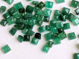 3-4mm Emerald Princess Cut Stones, Natural Emerald Princess Cut Gemstones