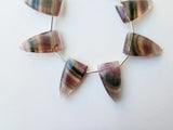 12x23 mm Multi Fluorite Faceted Triangle Beads, Natural Fluorite Faceted Fancy