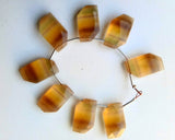 12x20 mm Yellow Fluorite Faceted Fancy Shape Bead, Natural Yellow Fluorite