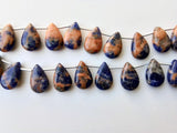 10x16 mm Sodalite Plain Pear Beads, Natural Sodalite Huge Smooth Pear Beads