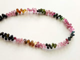 3x4mm - 3x5mm Multi Tourmaline Faceted Tear Drop Beads, Natural Multi Tourmaline