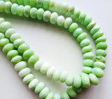 8-8.5mm Green Opal Faceted Rondelle Beads, Green Opal Faceted Beads, Green Opal