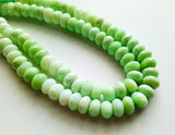 8-8.5mm Green Opal Faceted Rondelle Beads, Green Opal Faceted Beads, Green Opal