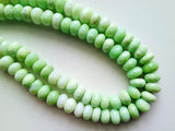 8-8.5mm Green Opal Faceted Rondelle Beads, Green Opal Faceted Beads, Green Opal