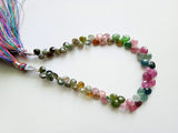 5-6mm Multi Tourmaline Faceted Heart Beads, Natural Multi Tourmaline Faceted