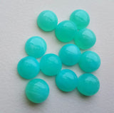 8.5mm Blue Opal Cabochons, Blue Opal Plain Round Flat Back Cabochons