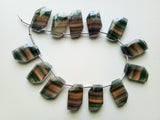 12x20 mm Multi Fluorite Faceted Fancy Shape Bead, Natural Multi Fluorite Faceted