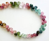 4.5-5mm Multi Tourmaline Faceted Onion Beads, Natural Multi Tourmaline Faceted