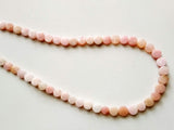 6-6.5mm Pink Opal Beads, Natural Pink Opal Plain Coin Beads, Opal Coins, 13 In