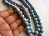 8-9mm Blue Opal Plain Round Bead, Natural Blue Opal Plain Round Balls, Blue Opal