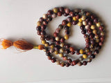6-6.5mm Mookaite Jasper Gemstone Prayer Beads, 108 Mala Bead, Yoga Beads