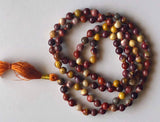 6-6.5mm Mookaite Jasper Gemstone Prayer Beads, 108 Mala Bead, Yoga Beads