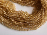 4-4.5mm Citrine Faceted Rondelles, Natural Citrine Beads, Citrine Faceted Beads