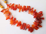 8-20 mm Carnelian Rough Beads, Natural Loose Raw Carnelian Gemstone, 8 Inch