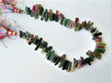 7-11 mm Multi Tourmaline Rough Beads, 8 Inch Natural Loose Raw Multi Tourmaline