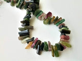 7-11 mm Multi Tourmaline Rough Beads, 8 Inch Natural Loose Raw Multi Tourmaline