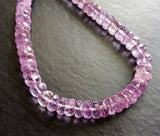 7mm Pink Amethyst Faceted Rondelle Beads, Pink Amethyst Beads, Pink Amethyst