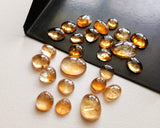 6-11mm Citrine Cabochons, Natural Plain Free Form Shape Citrine Flat Back