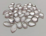 9-15mm Rose Quartz Cabochons, Natural Plain Mix Shape Rose Quartz Flat Back