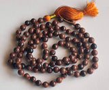 6.5mm Mahogany Jasper Gemstone Prayer Bead, 108 Mala Bead, Yoga Bead, Meditation