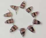 12x23 mm Multi Fluorite Faceted Triangle Beads, Natural Fluorite Faceted Fancy