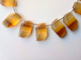 12x20 mm Yellow Fluorite Faceted Fancy Shape Bead, Natural Yellow Fluorite