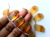 12x20 mm Yellow Fluorite Faceted Fancy Shape Bead, Natural Yellow Fluorite