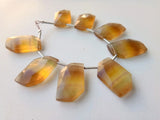 12x20 mm Yellow Fluorite Faceted Fancy Shape Bead, Natural Yellow Fluorite