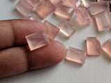 8x12mm Rose Pink Chalcedony, Emerald Cut Rose Pink Chalcedony Cutstones