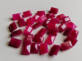 8x12mm Pink Chalcedony, Emerald Cut Hot Pink Chalcedony Cut Stones