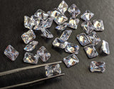 6x8mm White Cubic Zirconia Emerald Cut, White Cz for Jewelry Setting