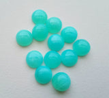 8.5mm Blue Opal Cabochons, Blue Opal Plain Round Flat Back Cabochons