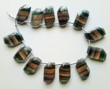 12x20 mm Multi Fluorite Faceted Fancy Shape Bead, Natural Multi Fluorite Faceted