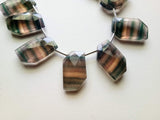 12x20 mm Multi Fluorite Faceted Fancy Shape Bead, Natural Multi Fluorite Faceted