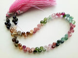 4.5-5mm Multi Tourmaline Faceted Onion Beads, Natural Multi Tourmaline Faceted