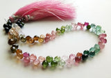 4.5-5mm Multi Tourmaline Faceted Onion Beads, Natural Multi Tourmaline Faceted