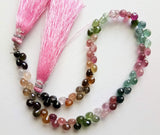 4.5-5mm Multi Tourmaline Faceted Onion Beads, Natural Multi Tourmaline Faceted